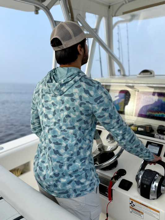 The Tideland Hoodie - Blue Camo