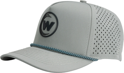 Wet Water The Wake Hat in charcoal, angled view
