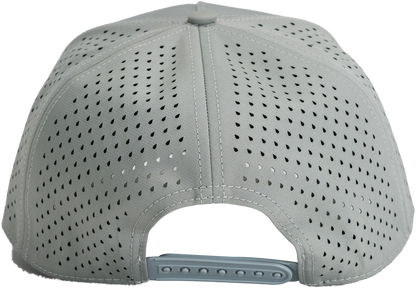 Wet Water The Wake Hat in charcoal, back view with adjustable closure