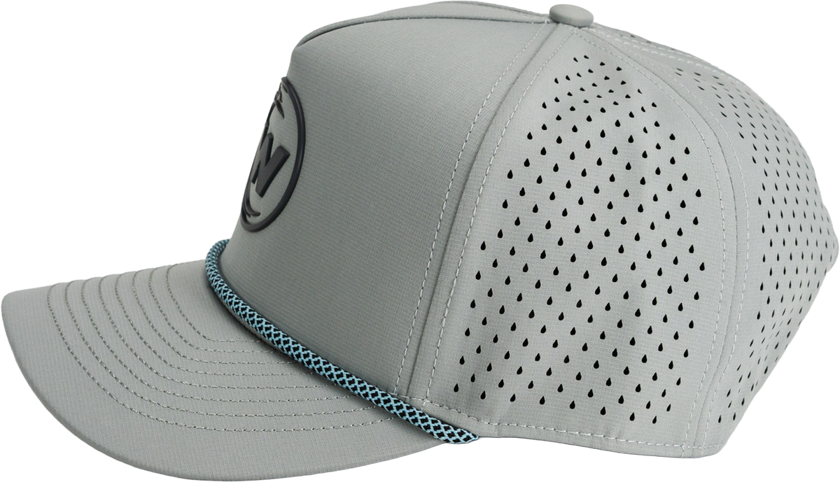 Wet Water The Wake Hat in charcoal, side view